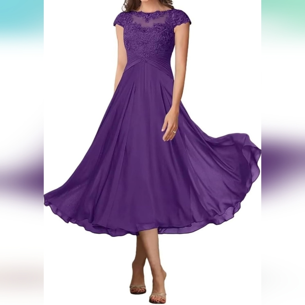 Mother of the bride lace top wedding dress